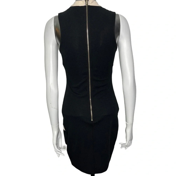 🛍️3/$40 Love Republic Sleeveless Dress Criss Cross Dress Black Cream Small - Picture 6 of 6